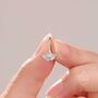 Sterling Silver Tiny Ginkgo Leaf Drop Hook Earrings, thumbnail 5 of 10