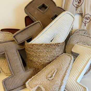 Neutrals Collection Fabric Letters, 2 of 10