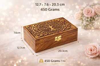 Engraved Tree Of Life Wooden Jewellery Box, 8 of 8