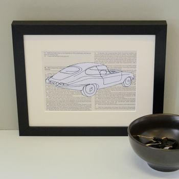 Personalised Jaguar E Type Embroidered Artwork, 6 of 8