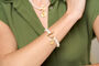 Vita Pearl Bracelet With Gold Cherry Blossom Charm, thumbnail 1 of 3