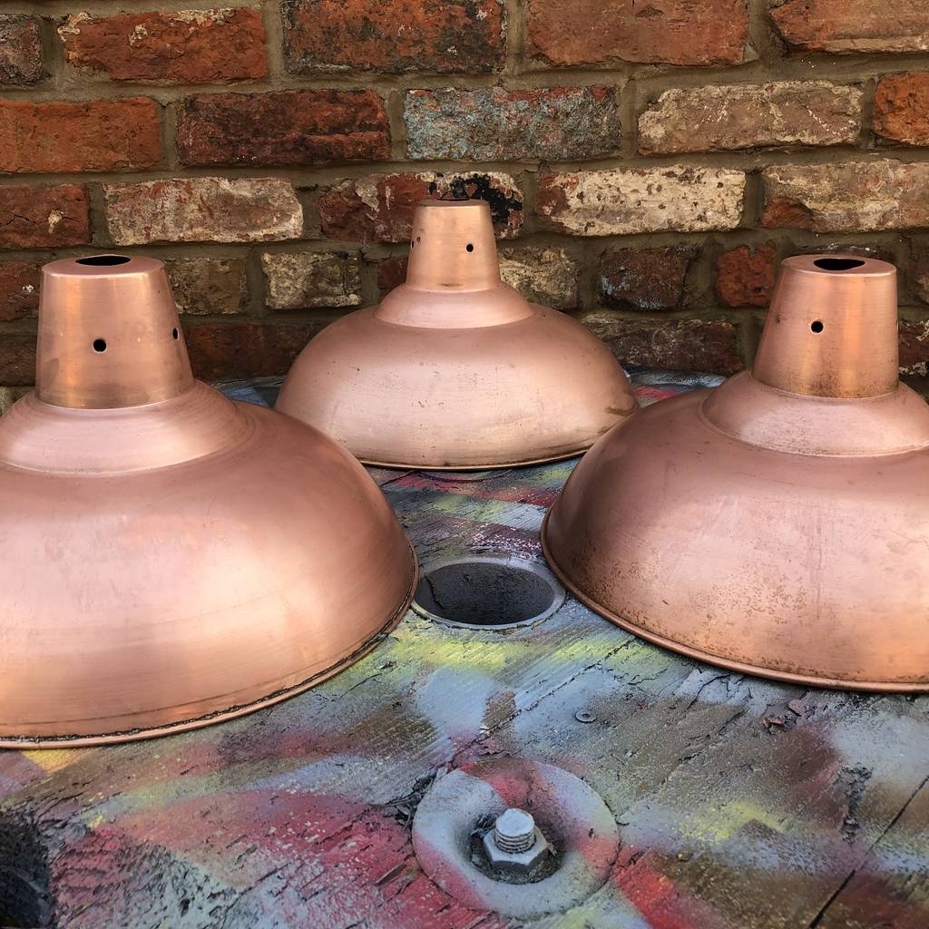 Industrial Copper Lampshade By RW NORFOLK