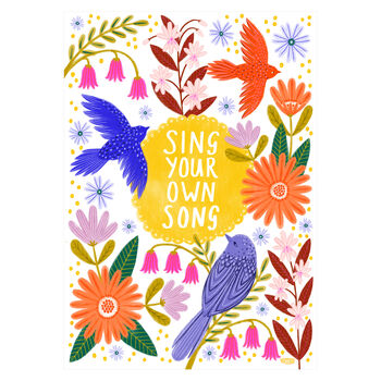 Sing Your Own Song Art Poster A5/A4/A3, 4 of 6