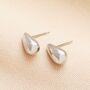 Stainless Steel Mini Teardrop Stud Earrings, thumbnail 2 of 5