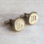 Personalised Bronze And Copper Initial Cufflinks, thumbnail 4 of 12