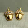 Autumnal Acorn Stud Earrings, thumbnail 1 of 6