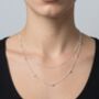 Enso 925 Silver Layered Chain Necklace, thumbnail 2 of 3