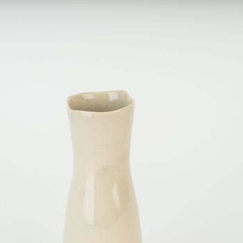 Handmade Stoneware Pale Grey Bud Vase For Flowers, 2 of 3