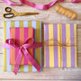 Luxury Bright Stripes Birthday Wrapping Paper, thumbnail 2 of 11