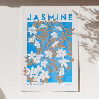 Jasmine Flower Risograph Print, 2 of 4