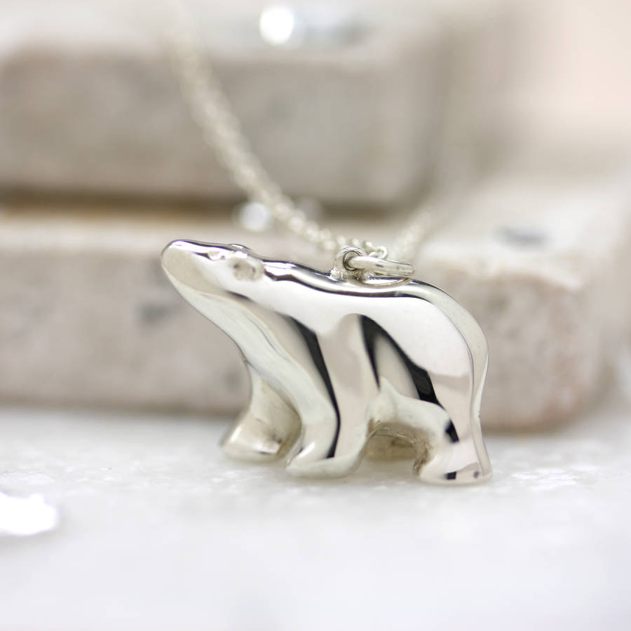 Personalised Polar Bear Necklace, 1 of 9