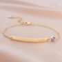 Personalised Birthstone And Bar Bracelet, thumbnail 6 of 12
