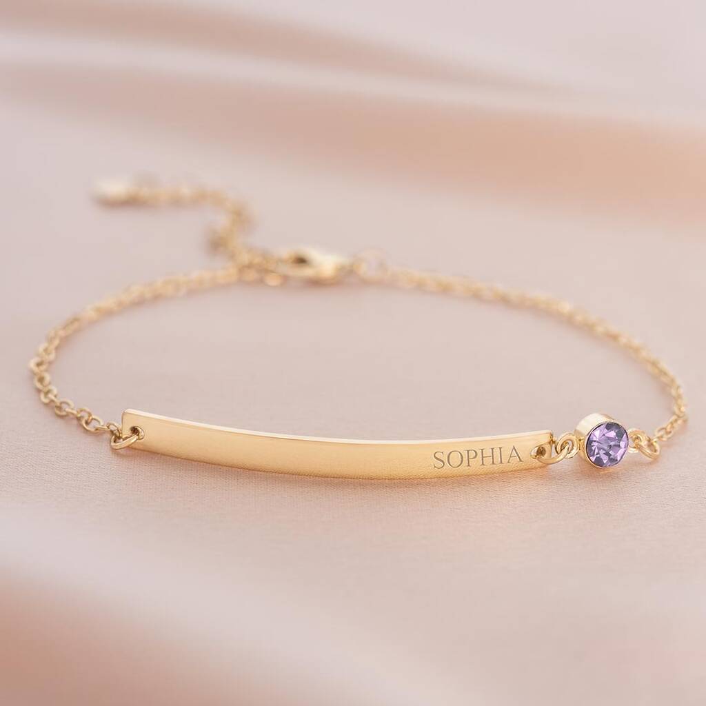 Personalised Horizontal Bar Bracelet | Jewellery | Lisa Angel