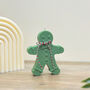 Green Gingerbread Man Christmas Candle Decoration, thumbnail 7 of 8