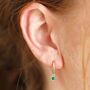 Birthstone Charm Huggie Hoop Earrings, thumbnail 5 of 12