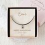 Silver Crystal Star Drawstring Bracelet In Personalised Gift Box, thumbnail 5 of 6