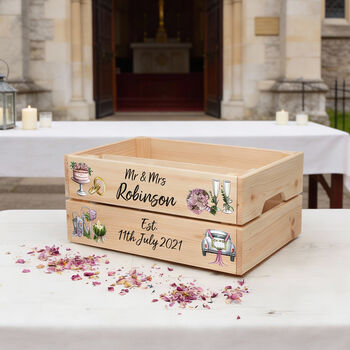 Personalised Wedding Confetti Or Display Crate, 3 of 3