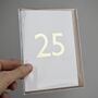 Handmade Gold Leaf 25th Birthday / Anniversary Card, thumbnail 6 of 8