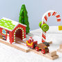 Personalised Santa Wooden Train And Track, thumbnail 2 of 3