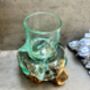 Handcrafted Root Wood And Molten Glass Bowl Candle Holder, thumbnail 4 of 8