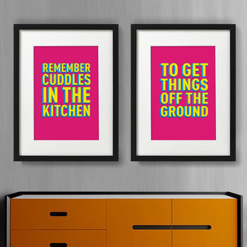 Mardy Bum Cuddles In The Kitchen Print, 2 of 3