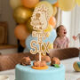 Personalised Capybara Birthday Wooden Cake Topper, thumbnail 4 of 5