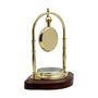 Personalised Brass 13th Anniversary Desk Clock With Compass, thumbnail 9 of 12