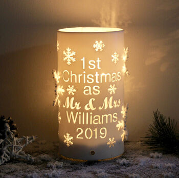 Personalised First Christmas As Mr And Mrs LED Light, 2 of 7