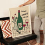 Personalised 60th Birthday Birth Year Illustrated Wine Print, thumbnail 1 of 9