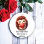 Personalised Hedgehog Valentine's Hanging Gift, thumbnail 1 of 2