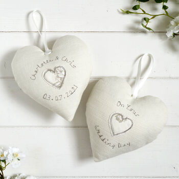 Personalised Wedding Hanging Heart Gift, 5 of 12