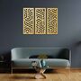 Elegant Wood Wall Art Three Panel Wall Decoration, thumbnail 7 of 10