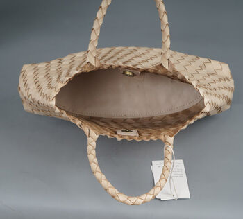 Hand Weaving Leather Bag Tote, 7 of 12