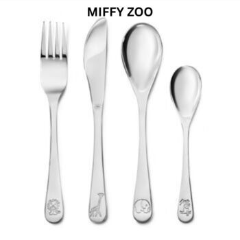 Miffy Four Piece Childrens Cutlery Sets Stainless Steel, 9 of 12