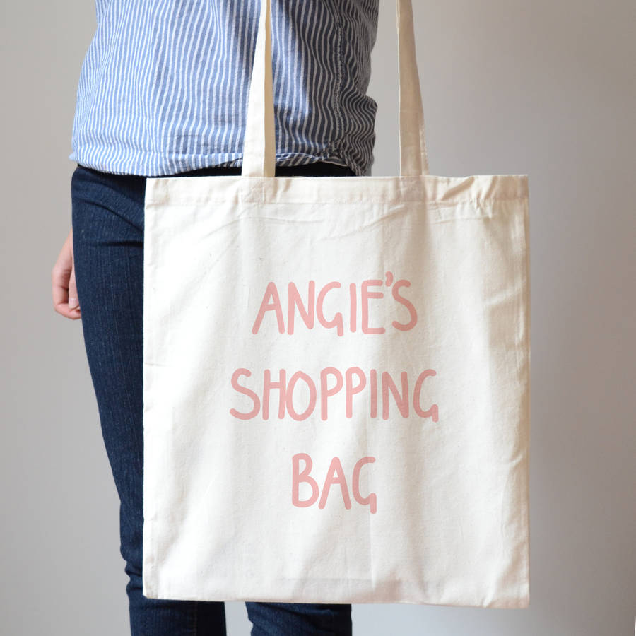 Custom Wording Uppercase Hand Lettered Canvas Tote Bag By Hannah ...