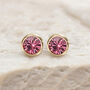 Yellow Gold Plated October Birthstone Stud Earrings, thumbnail 1 of 7