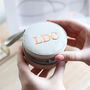 Personalised Initials Mini Round Travel Jewellery Case, thumbnail 7 of 9