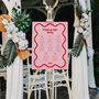 Personalised Pink Retro Wavy Seating Chart, thumbnail 2 of 2