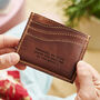 Personalised Leather Card Holder With Secret Message, thumbnail 1 of 7