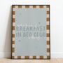 Breakfast In Bed Cute Print For Bedroom, thumbnail 1 of 2