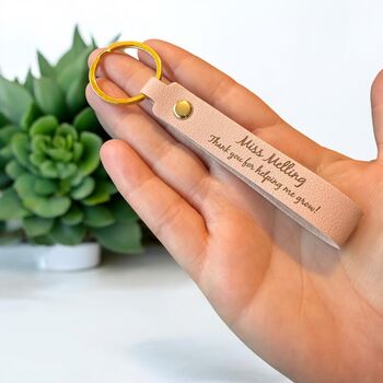 Personalised Engraved Leather Keychain – Personalised Gift, 2 of 7