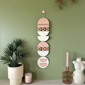 Boho Gallery Wall Set Neutral Decor Geometric Wood Wall Art, 9 of 11