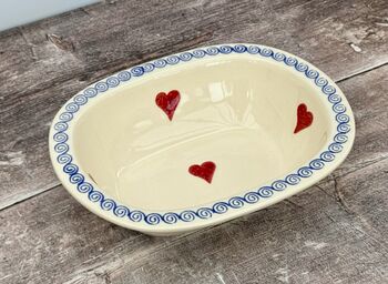 Heart Patterned Baking / Pie Dish, 24cm, 2 of 4