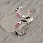 Pink, Black Tourmaline Silver Earrings, thumbnail 2 of 8