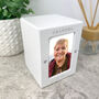 Personalised Hearts Cremation Urn For Ashes Portrait 510ml, thumbnail 1 of 9