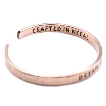 Copper Bracelet With Inspirational Quote, 2 of 4
