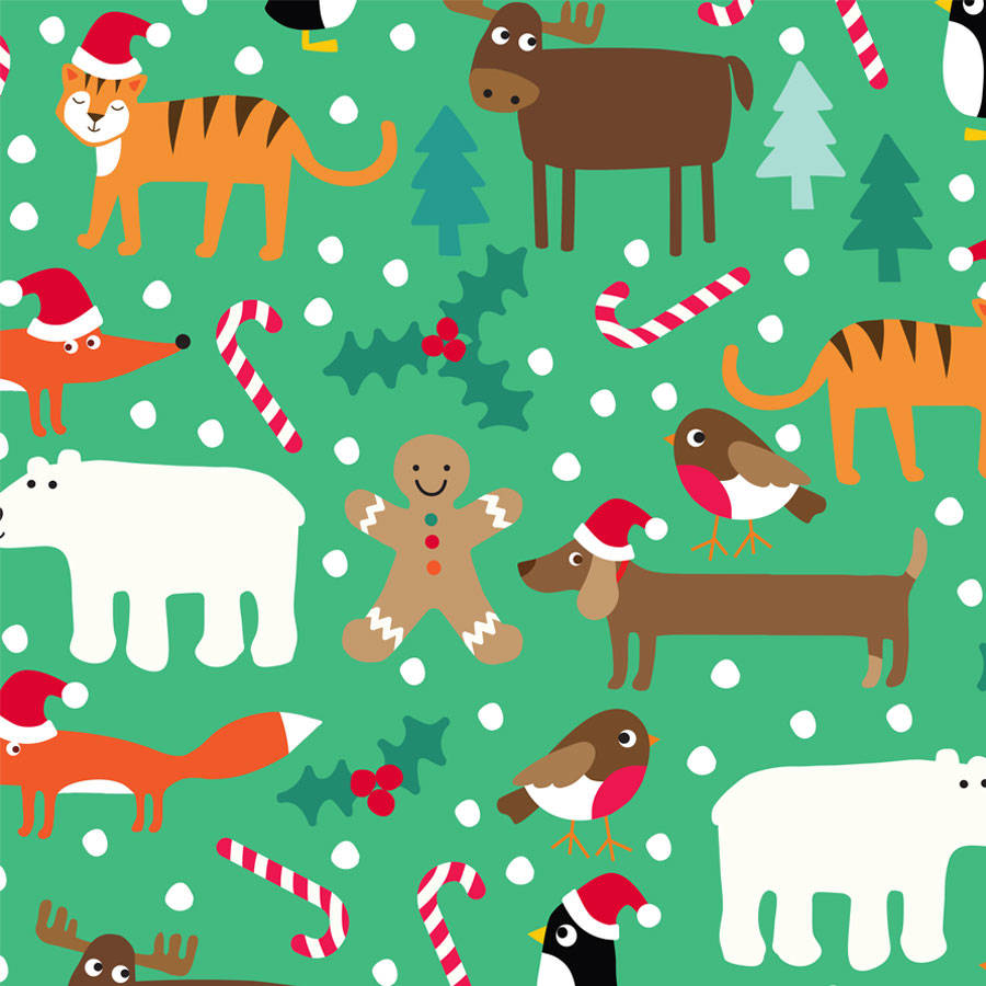 Christmas Character Wrapping Paper By Toby Tiger notonthehighstreet com