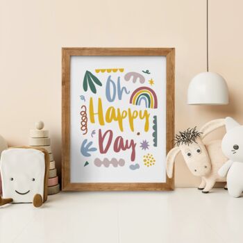 Oh Happy Day Nursery Print, 5 of 6