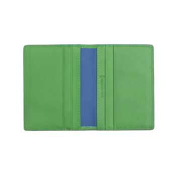 Small Leather Card Holder Wallet Colourful Personalised Gift, 9 of 10