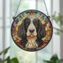 Cocker Spaniel Black And White Stained Glass Effect Suncatcher, thumbnail 5 of 6